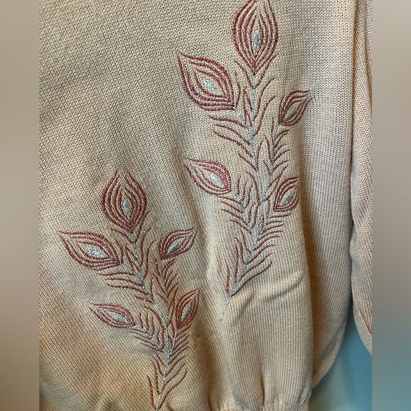 Vintage Bonanza embroidered sweater pink small - Picture 8 of 9